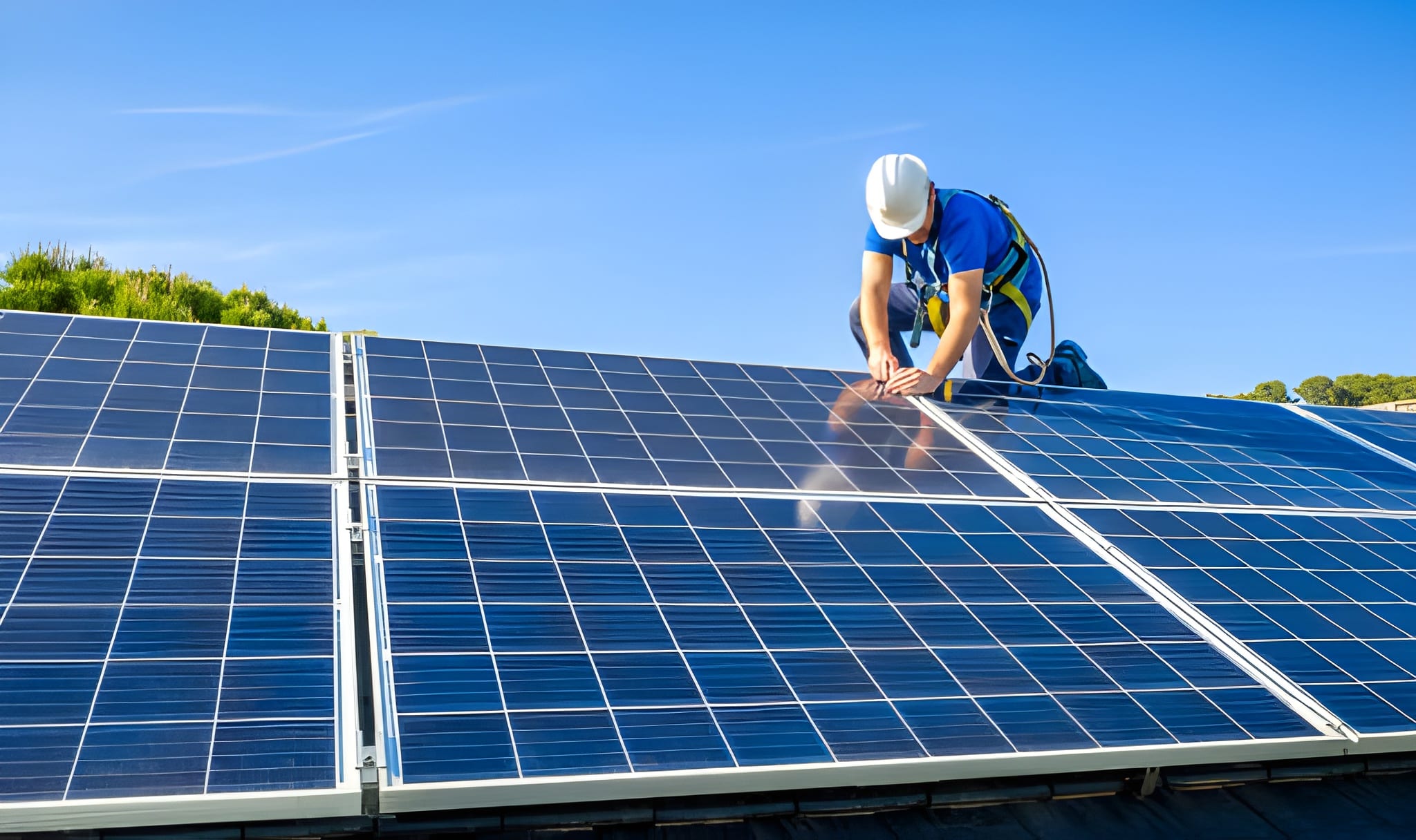 solar-panel-installer-installing-solar-panels-on-roof